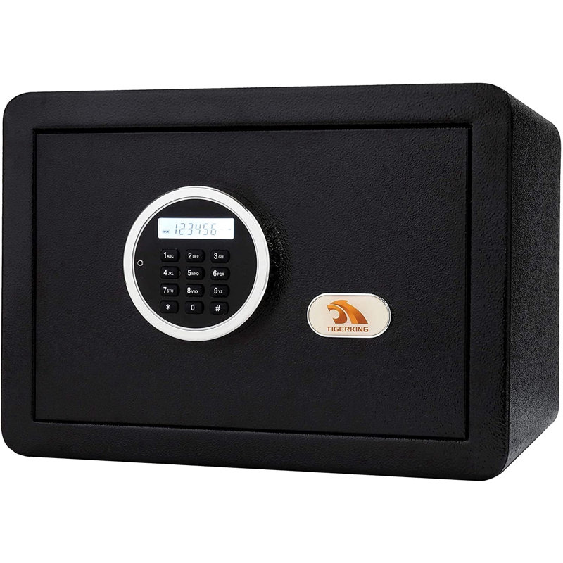 Petit coffre-fort de 1,2 pi3 avec clavier numérique TigerKing pour garde-robe, appartement, dortoir, bureau à domicile, blanc