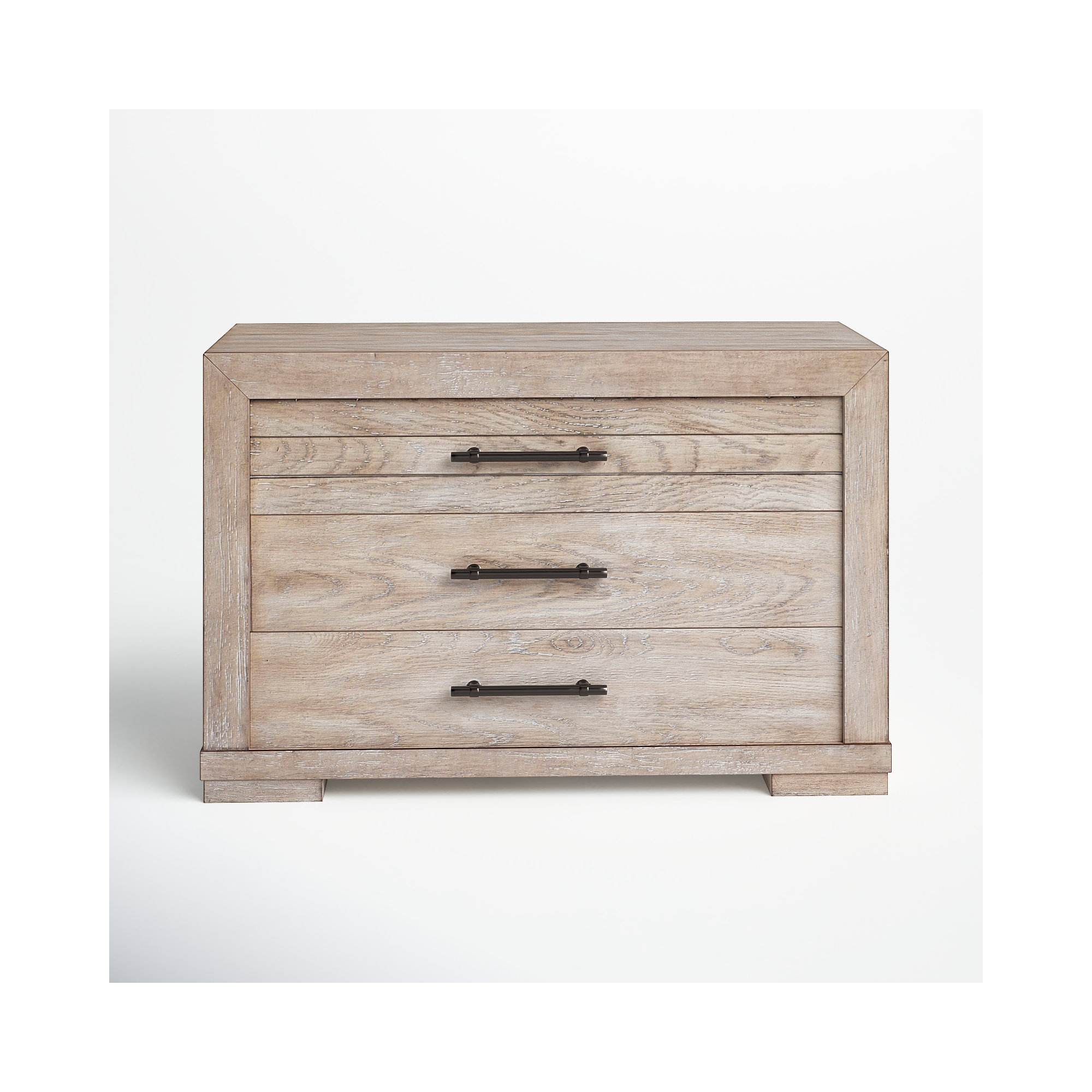 Appleton Storage Cabinet, Weathered Oak, Pewter