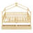 Full Size Wooden House Bed With Two Drawers, Natural-1547952138