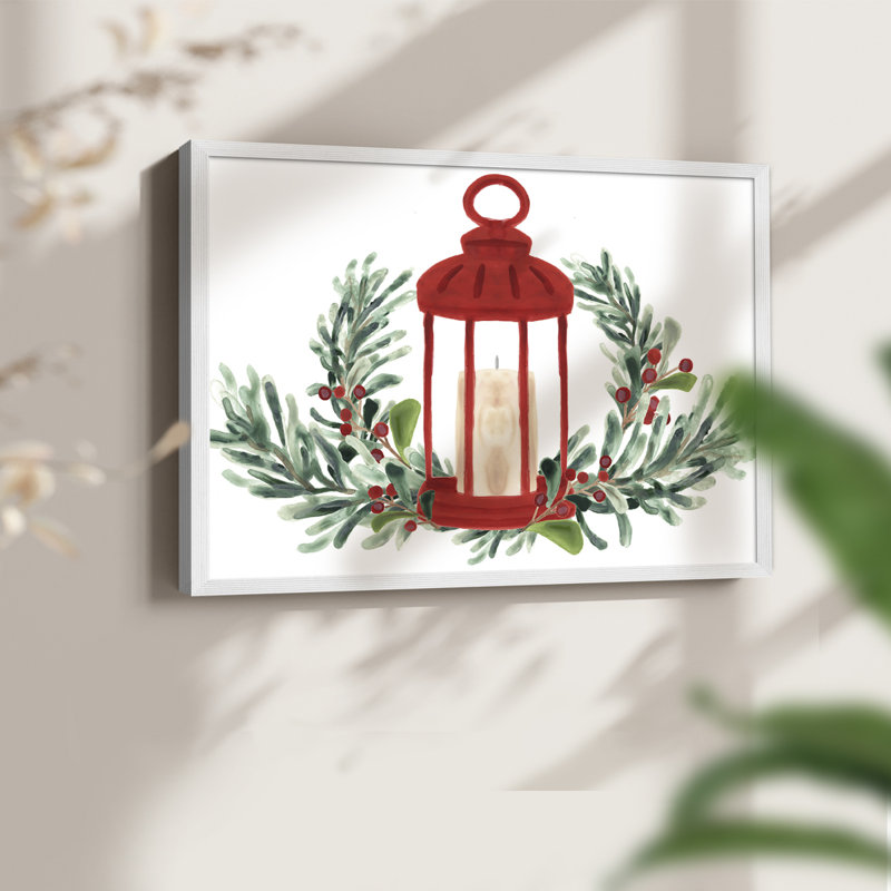 Collection Woodland Holiday - impression encadrée - réarmable, H 8 po x l 10 po, Blanc