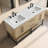 Cherita 60" Double Bathroom Vanity With Engineered Stone Top