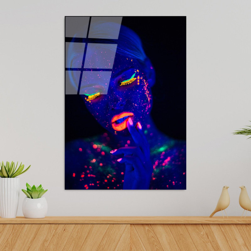 Superbe peinture murale en verre trempé 27,6 po x 39,4 po | 100% verre trempé, épaisseur: 0,16 pouce | Décoration élégante pour le salon ou le bureau, durable et facile à nettoyer, idée de cadeau parfaite