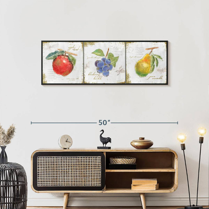 Garden Treasures I, 43" X 15", Floating Frame Black