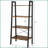 Bookshelf, Leon 5-Tier Modern Ladder Metal Frame | Black | Small Spaces Living Room Office-1821558196