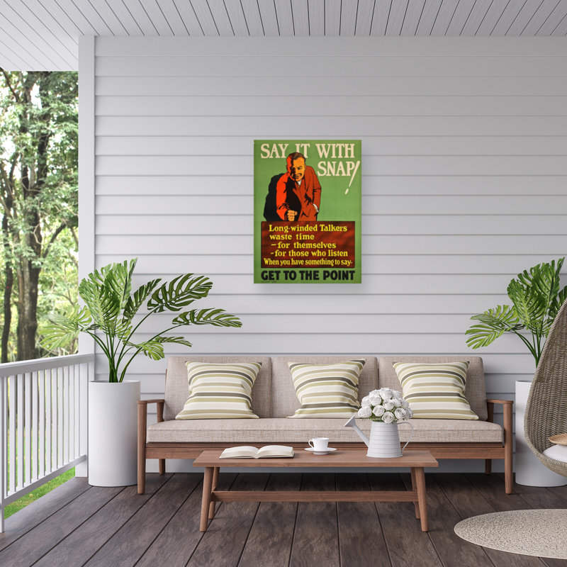 Marcus Jules Say It With Snap Outdoor  Canvas, 18" H x 24" W