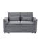 Lit convertible 2 places en velours gris