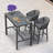 Bar Height Table Rectangular Patio Dining Coffee Kitchen Breakfast Bistro Outdoor Pub Bar Table For Garden Balcony-586300460