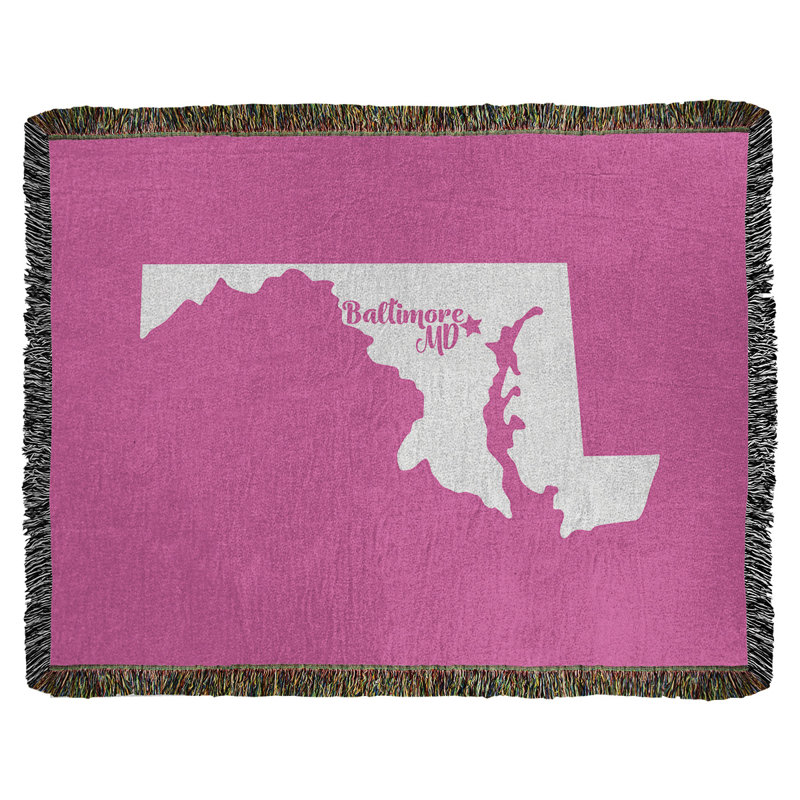 Jeté en coton baltimore maryland, 60 po x 80 po, Rose