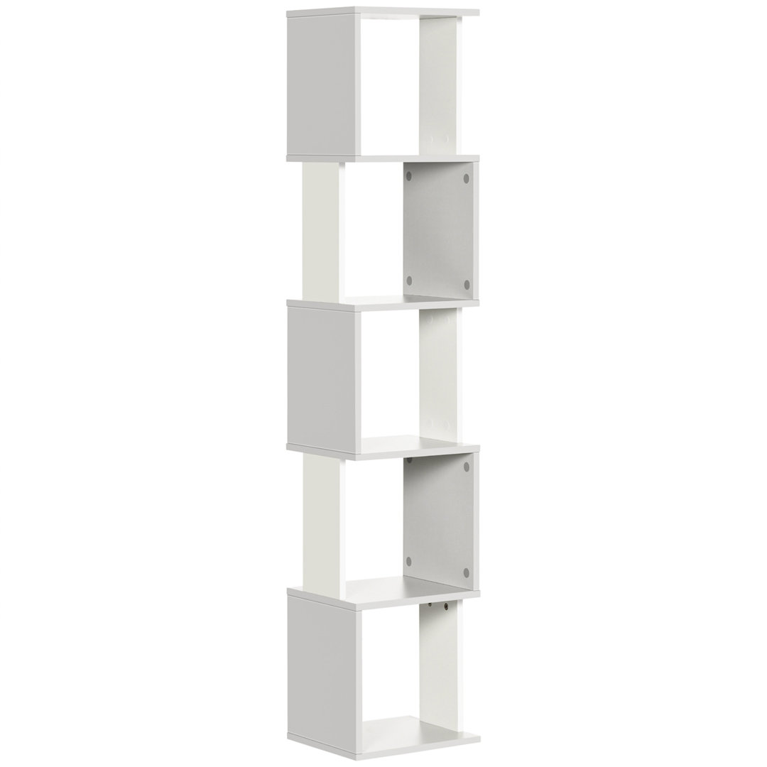 Lorentzen 161cm H x 33cm W Geometric Bookcase