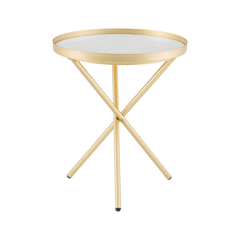 Trebent End Table, Gold