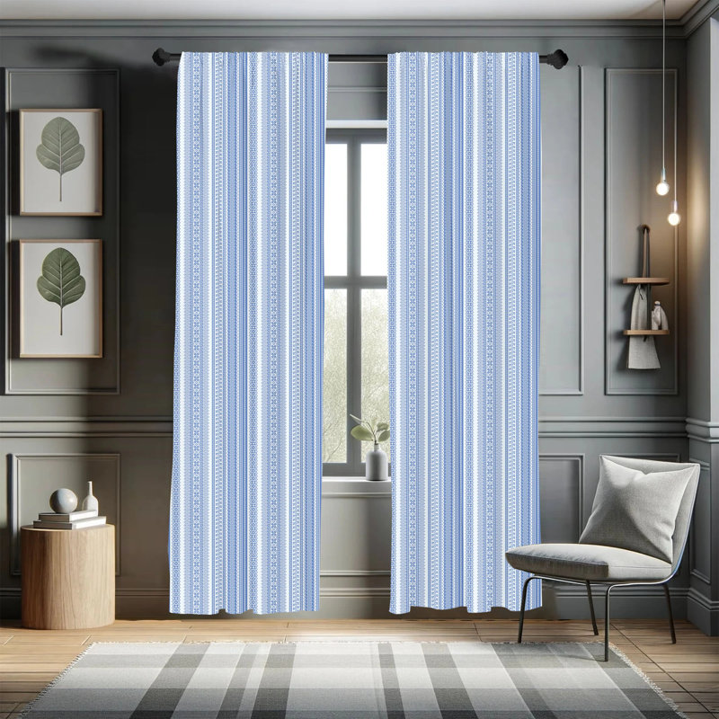 Nordic Semi-Sheer Rod Pocket Curtain Panel, 28" x 95"