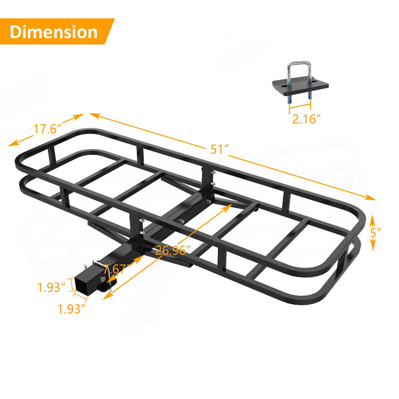 51" X 17.6" X 5" Cargo Basket
