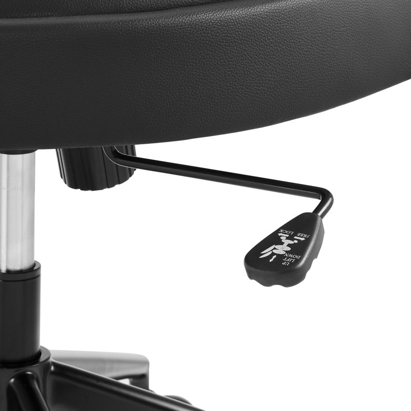 Chaise de bureau en cuir Pinnacle, Noir, noir, noir, noir