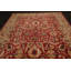 Tapis de zone en laine rouge 8 pi 1 po x 11 pi à main one-of-kind noué la peshawar Stoy