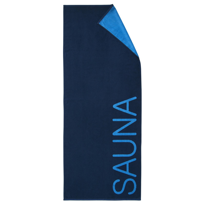 Sauna Midweight Jacquard Bath Sheet, Blue
