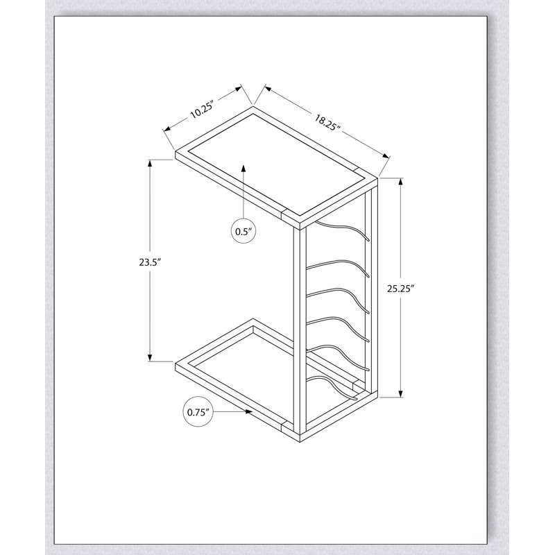 Table d'appoint en forme de C avec stratifié d'aspect marbre et structure en métal, parfaite pour le salon et la chambre à coucher