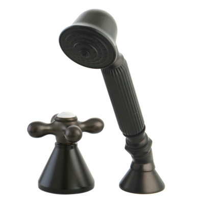 Kingston Brass Deck Mount Hand Shower with Diverter for Roman Tub Faucet