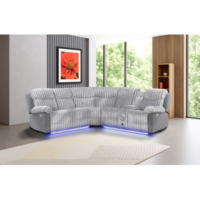 Canapé modulaire inclinable 3 places moelleux, sièges de cinéma maison, sièges inclinables de cinéma avec lumière DEL