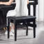 Duet Piano Keyboard Bench Storage Padded Chair Wooden Vanity Bookcase Stool-588147281