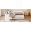 Lit plateforme double en bois avec 6 tiroirs, tablettes et coiffeuse-1669186050