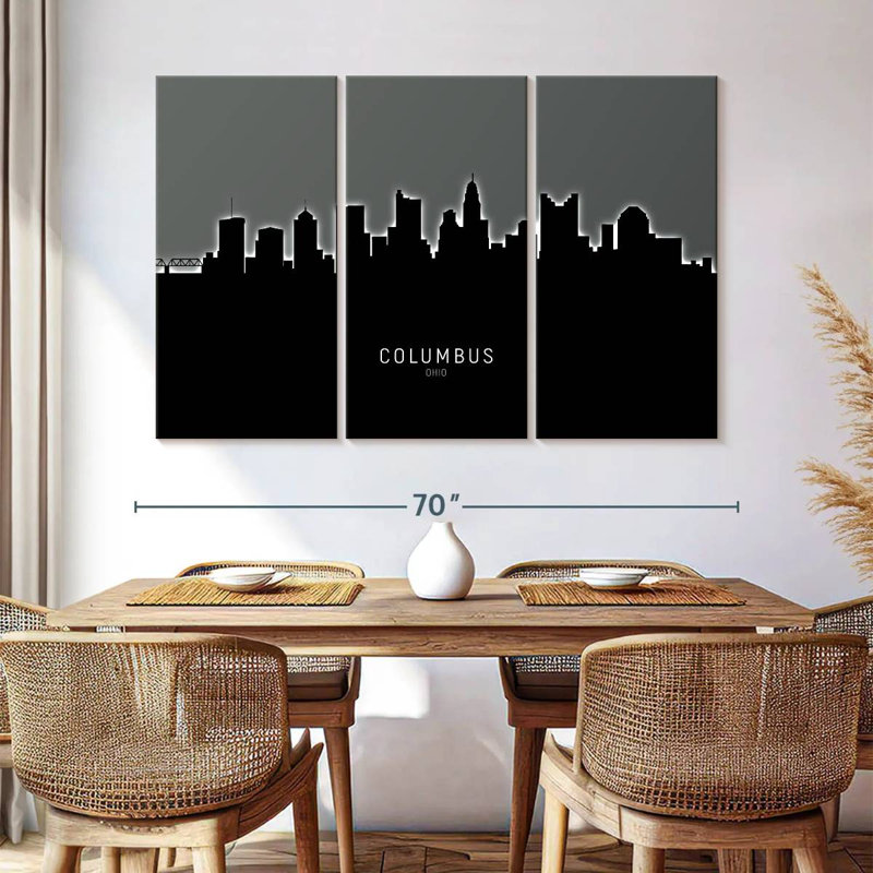 Columbus Ohio Skyline IV, 42" H x 65" W