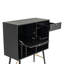 Buffet Belo Accent, 6 tablettes, accent doré, noir, 42 pouces