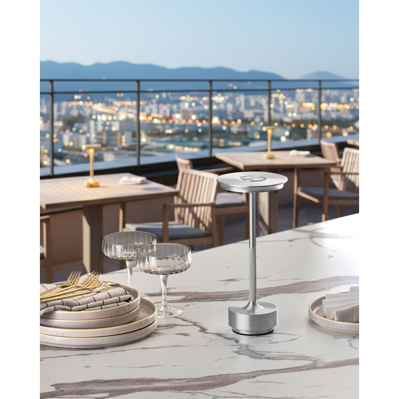 Aluminium Table Lamp, Silver