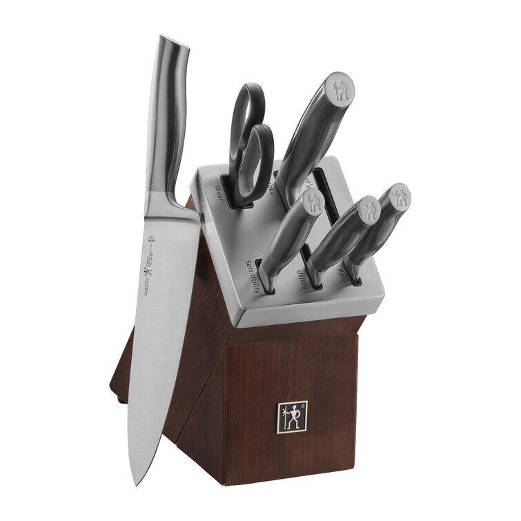 Bonded Teak 7-Piece Knife Block Set