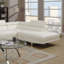 Canapé modulaire en similicuir blanc