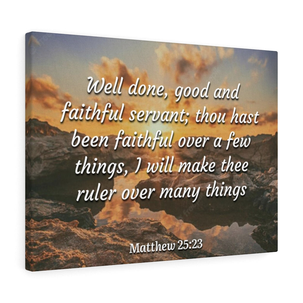 Blue Elephant Faithful Servant Matthew 25:23 - Wrapped Canvas ...