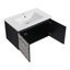 Meuble-lavabo flottant mural avec lavabo en céramique et porte d'armoire à fermeture en douceur, ensemble KD-537408359