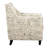 Carnelian Upholstered Armchair with Ottoman