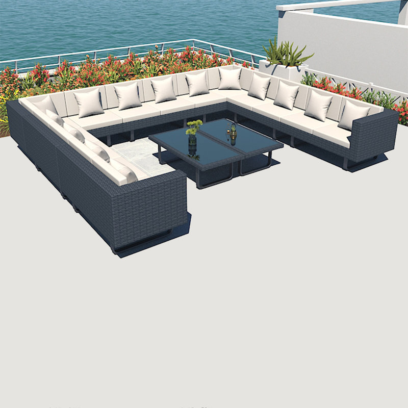 Kystin 14 - Person Patio Conversation Set with Cushions