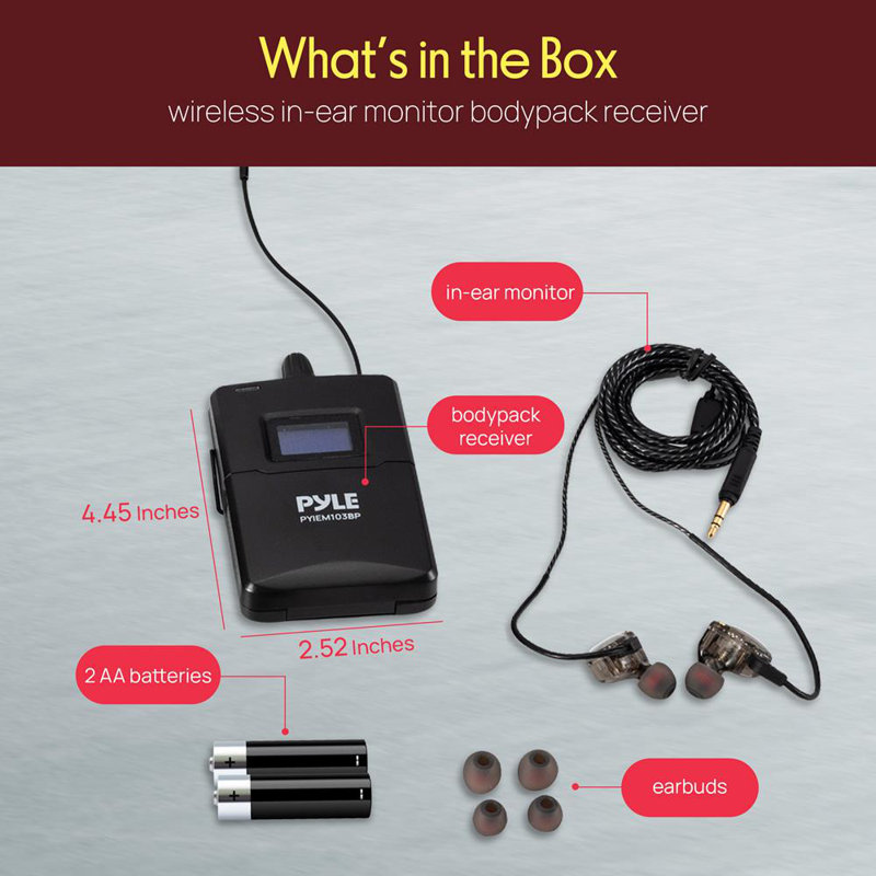 Récepteur Bodypack sans fil Pyle