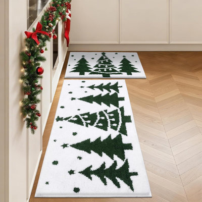2 pièces de tapis de salle de bain de Noël
