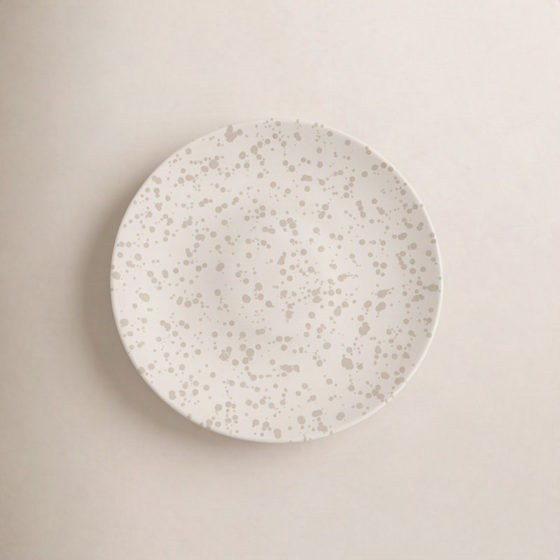 Splatter 14" Plate, Beige