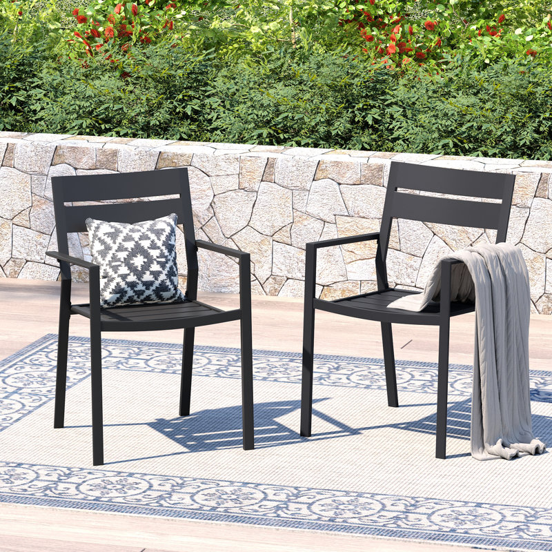 Chaises de patio pour l'extérieur, Noir