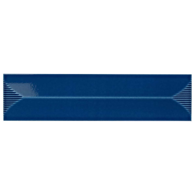 Colorplay Inflex 4.5x18 3D Crackled Glossy Ceramic Tile, Nautical Blue
