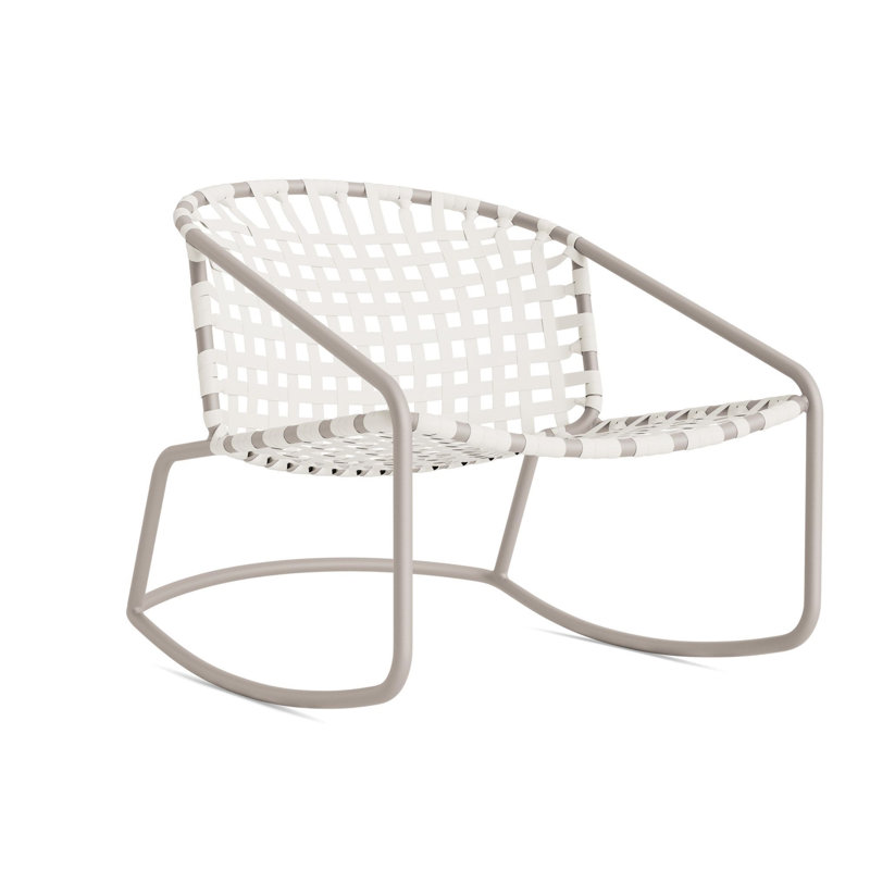 Kantan Outdoor Lounge Chair, Dove Smooth/White Lite