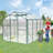 6X8 FT Greenhouse, Polycarbonate Greenhouse With Quick Setup Structure And Roof Vent, Aluminum Large Walk-In Greenhouse-113997882