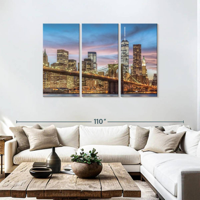 Lilie Brooklyn Bridge Skyline, 48" H x 74" W