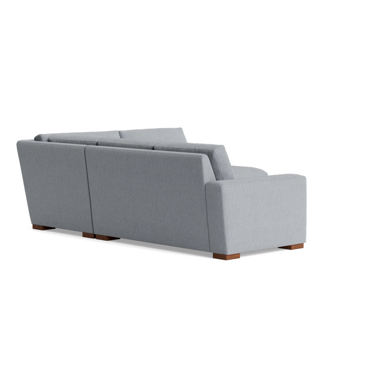 Couch Potato Sectional, Right Hand Facing, Performance Weave - Zinc