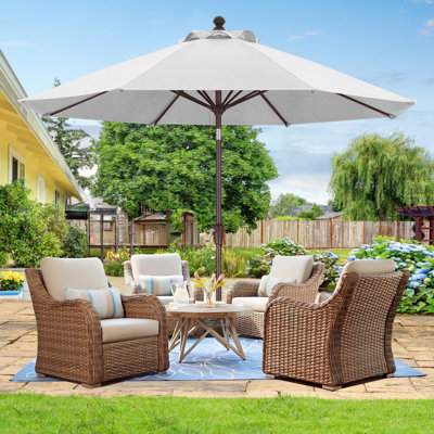 Parasol de marché en oléfine 9 'avec inclinaison et manivelle