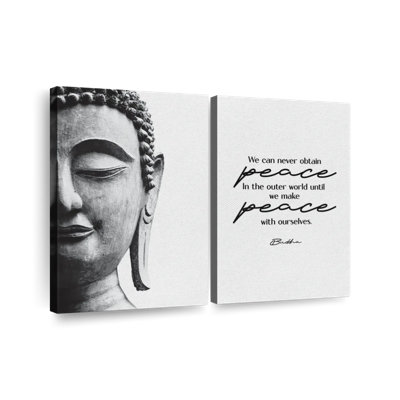 «Peace Quote Buddha», reproduction sur toile
