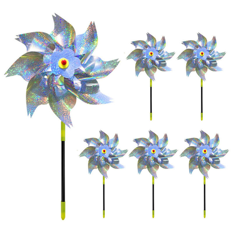 Rouleaux réfléchissants arc-en-ciel pour la cour et le jardin, H 7,09 po x l 7,87 po x P 2,36 po, Argenté