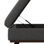 Repose-pieds capitonné carré Mid-Century avec beaucoup de rangement Owen-106572050