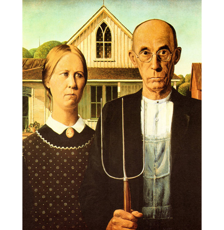 « American Gothic », H 18 po x l 14 po