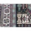 Tapis noir et crème noué à la main de haute qualité