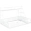 Lit de plancher en métal avec caractéristiques, bureau et rangement pour - blanc-1218126393-1218126394
