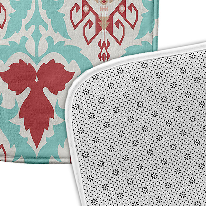 Tapis de bain Happy Hippy, L 17 po x L 24 po, Rouge